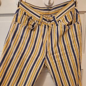 Rare great condition vintage Big E Levi’s For Gals striped flared pants XS